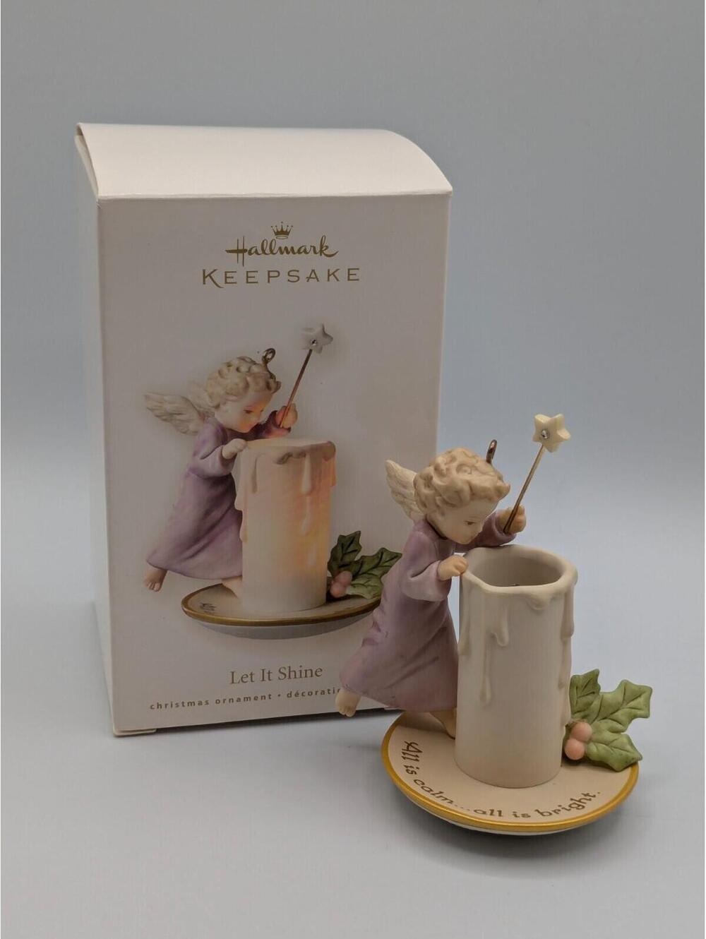 Hallmark Keepsake Let It Shine 2008, Angel with Candle Christmas Ornament